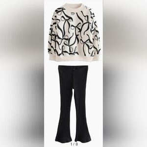 Next Cream and Black Kids Matching Set